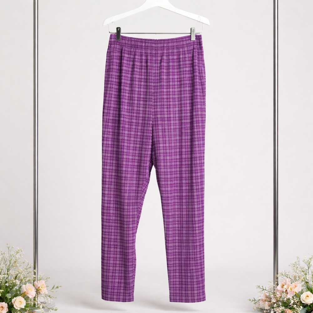 All American Comfort 2X Check Polyester Cotton Plaid Pants